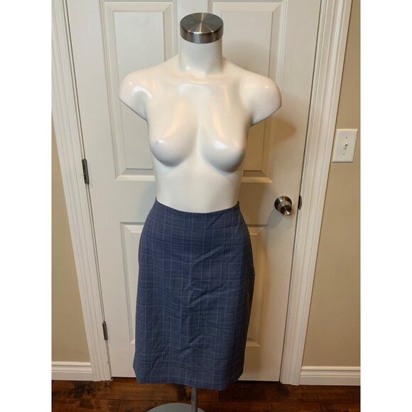 Brooks Brothers Explorer's Collection Blue Plaid Pencil Skirt, NWT,  Size 6 - Picture 1 of 7